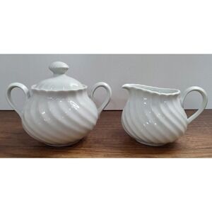 Form Marienbad Ingres Weiss White Swir Cream Lidded Sugar Dish Germany Coffee S5